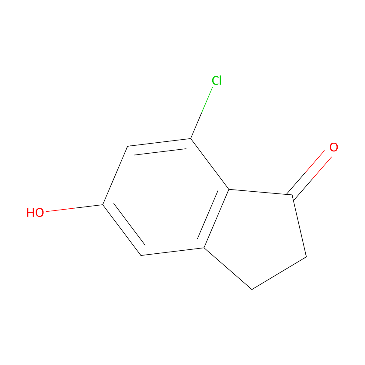 7-Chloro-2,3-dihydro-5-hydroxy-1H-inden-1-one molecular structure, CAS 1199782-69-8