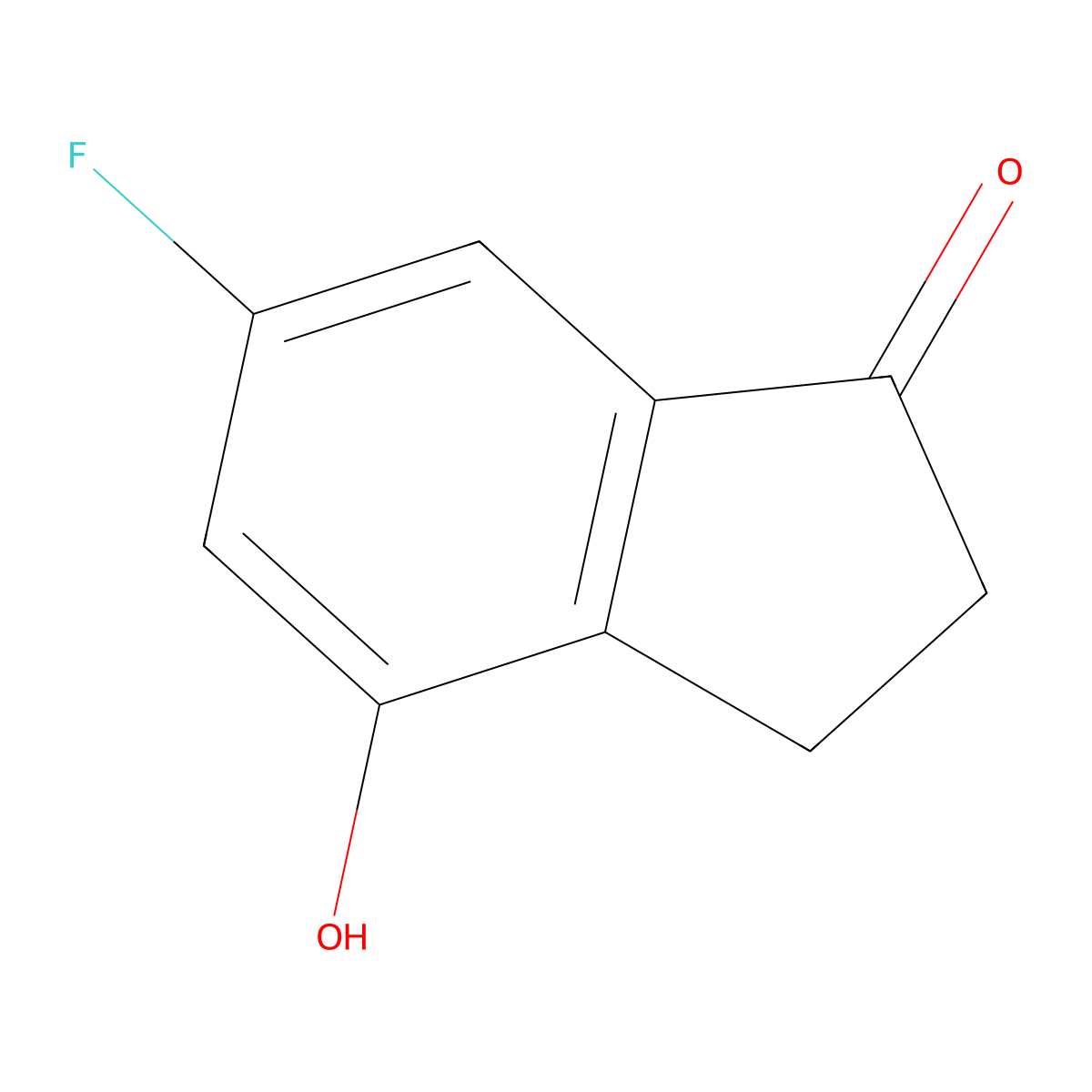 6-Fluoro-4-hydroxy-1-indanone molecular structure, CAS 1199782-70-1