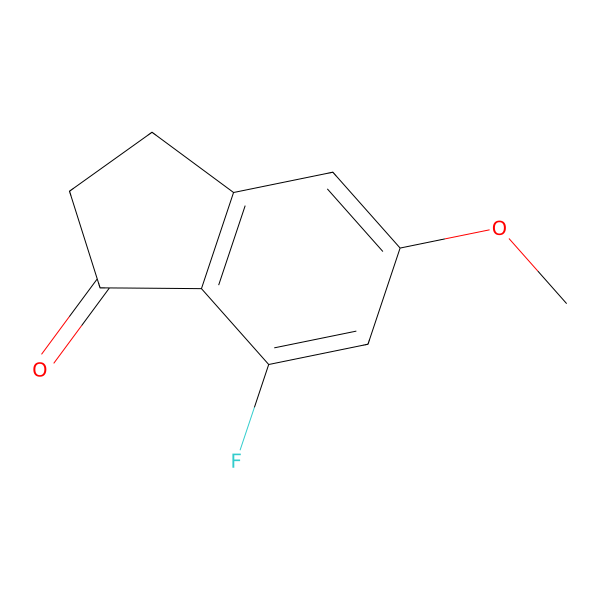 7-fluoro-5-methoxy-2,3-dihydro-1H-inden-1-one molecular structure, CAS 1199782-74-5