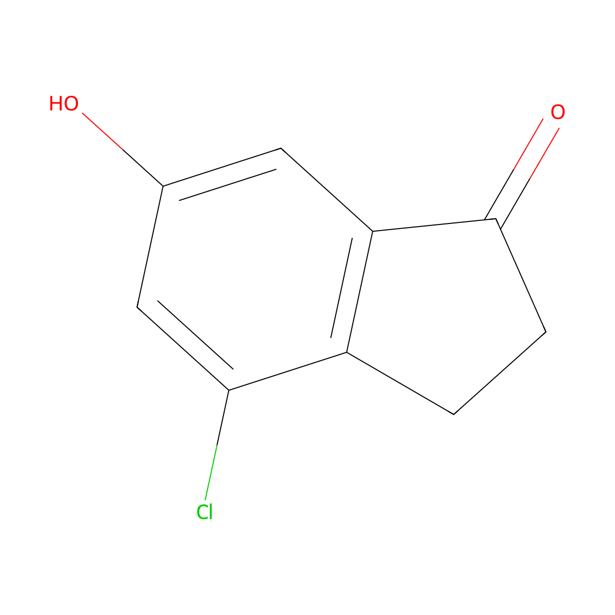4-Chloro-6-hydroxy-2,3-dihydro-1H-inden-1-one molecular structure, CAS 1199782-98-3