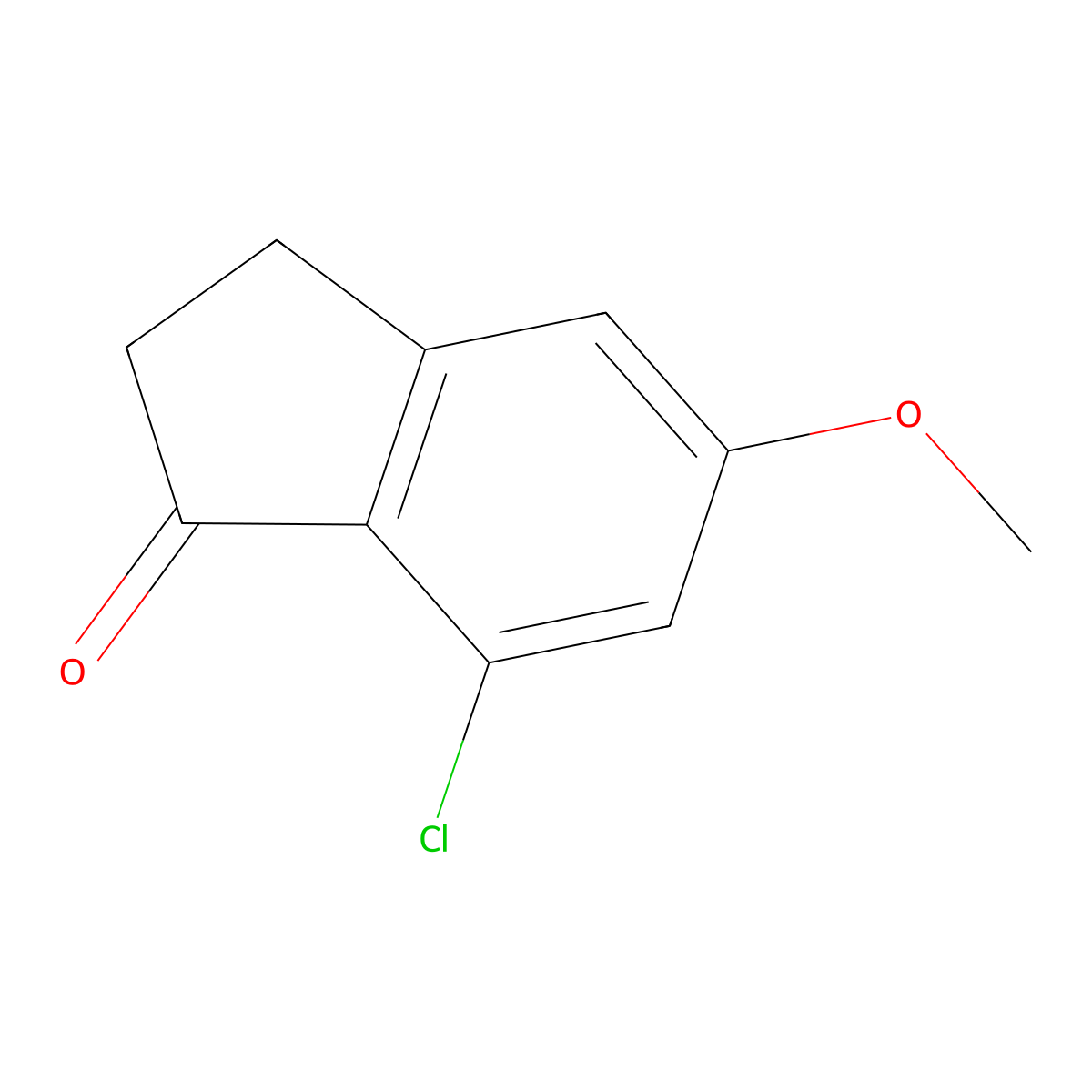 7-Chloro-5-methoxy-2,3-dihydro-1H-inden-1-one molecular structure, CAS 1199783-05-5