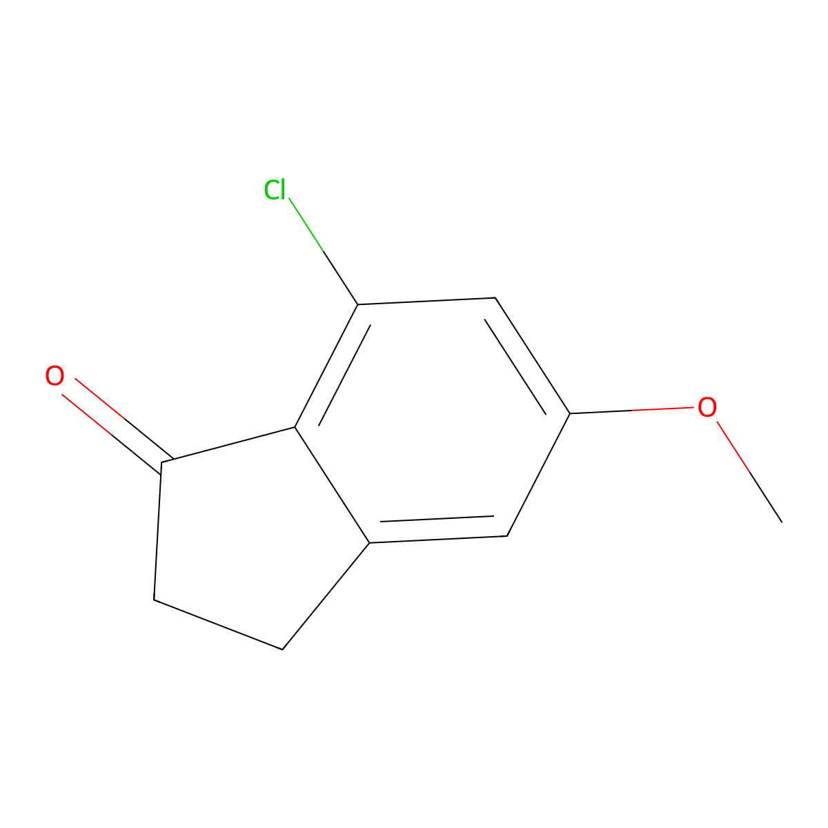 7-Chloro-5-methoxy-2,3-dihydro-1H-inden-1-one molecular structure, CAS 1199783-05-5