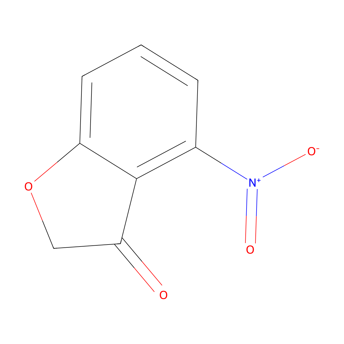 4-Nitrobenzofuran-3(2H)-one molecular structure, CAS 1199783-06-6