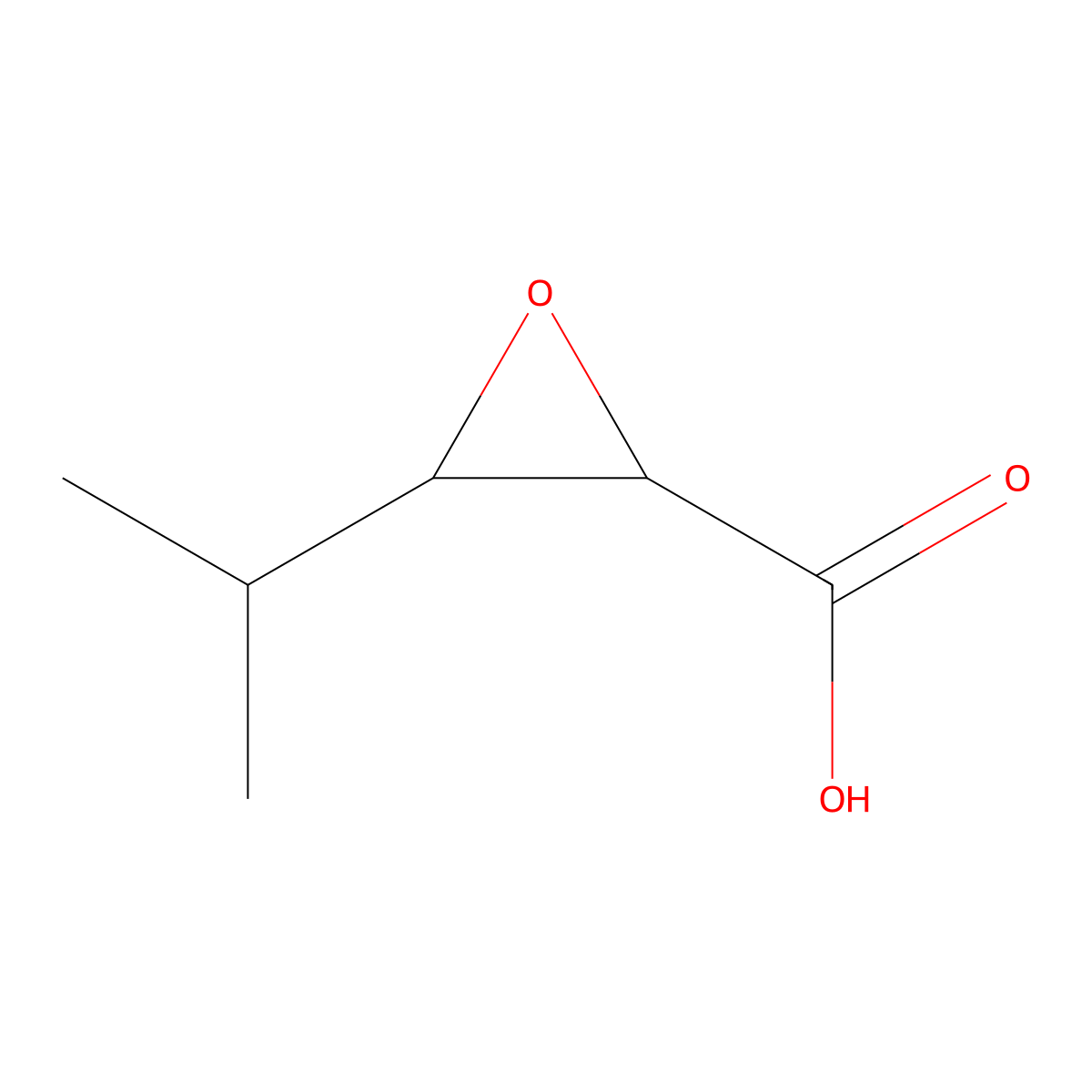 (2R,3S)-3-propan-2-yloxirane-2-carboxylic acid molecular structure, CAS 119979-36-1