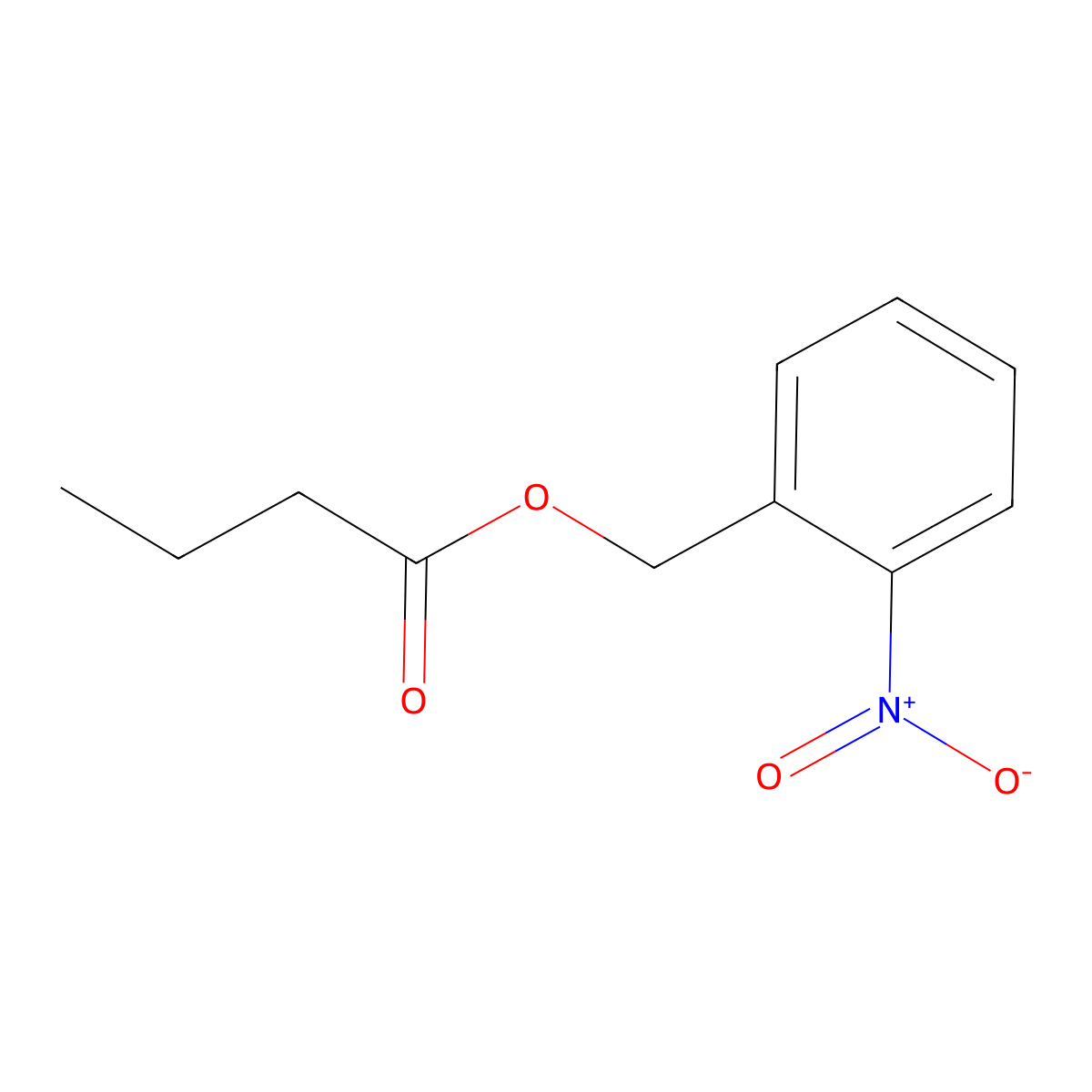 o-Nitrobenzyl butyrate molecular structure, CAS 119979-38-3