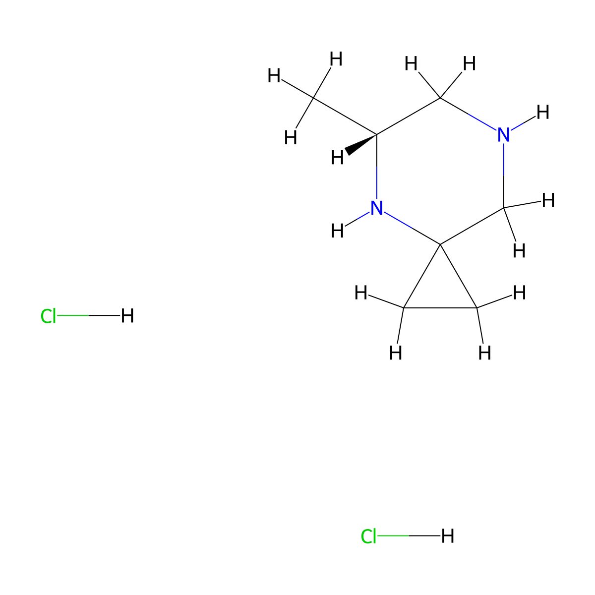 (R)-5-Methyl-4,7-diazaspiro[2.5]octane dihydrochloride molecular structure, CAS 1199792-83-0