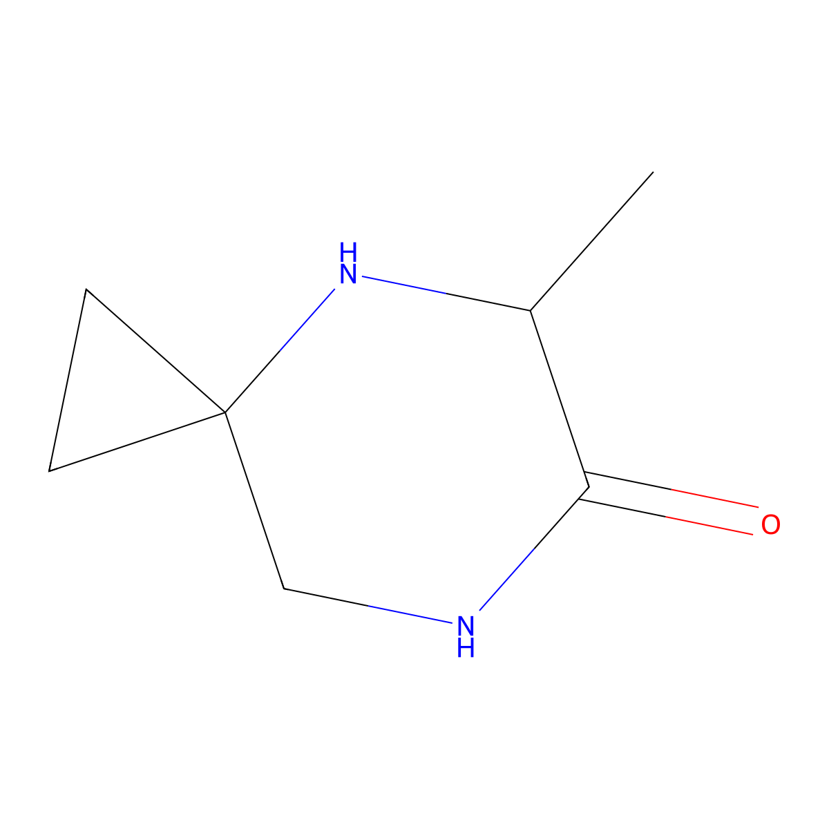 (S)-5-Methyl-4,7-diazaspiro[2.5]octan-6-one molecular structure, CAS 1199792-85-2