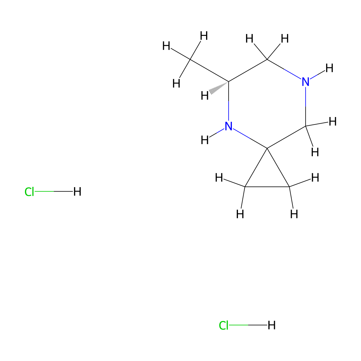 (S)-5-Methyl-4,7-diazaspiro[2.5]octane dihydrochloride molecular structure, CAS 1199792-86-3