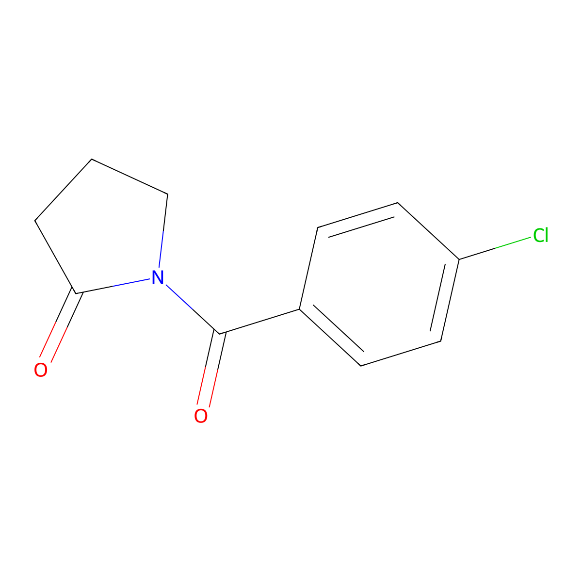 2-Pyrrolidinone, 1-(4-chlorobenzoyl)- molecular structure, CAS 119980-10-8