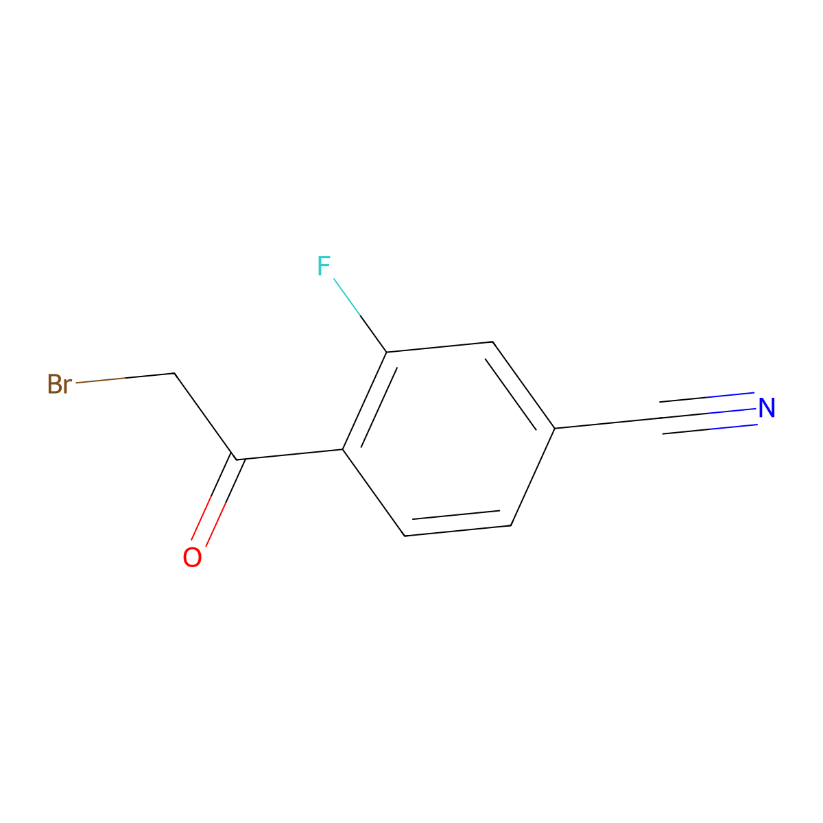 4-(2-Bromoacetyl)-3-fluorobenzonitrile molecular structure, CAS 1199806-11-5