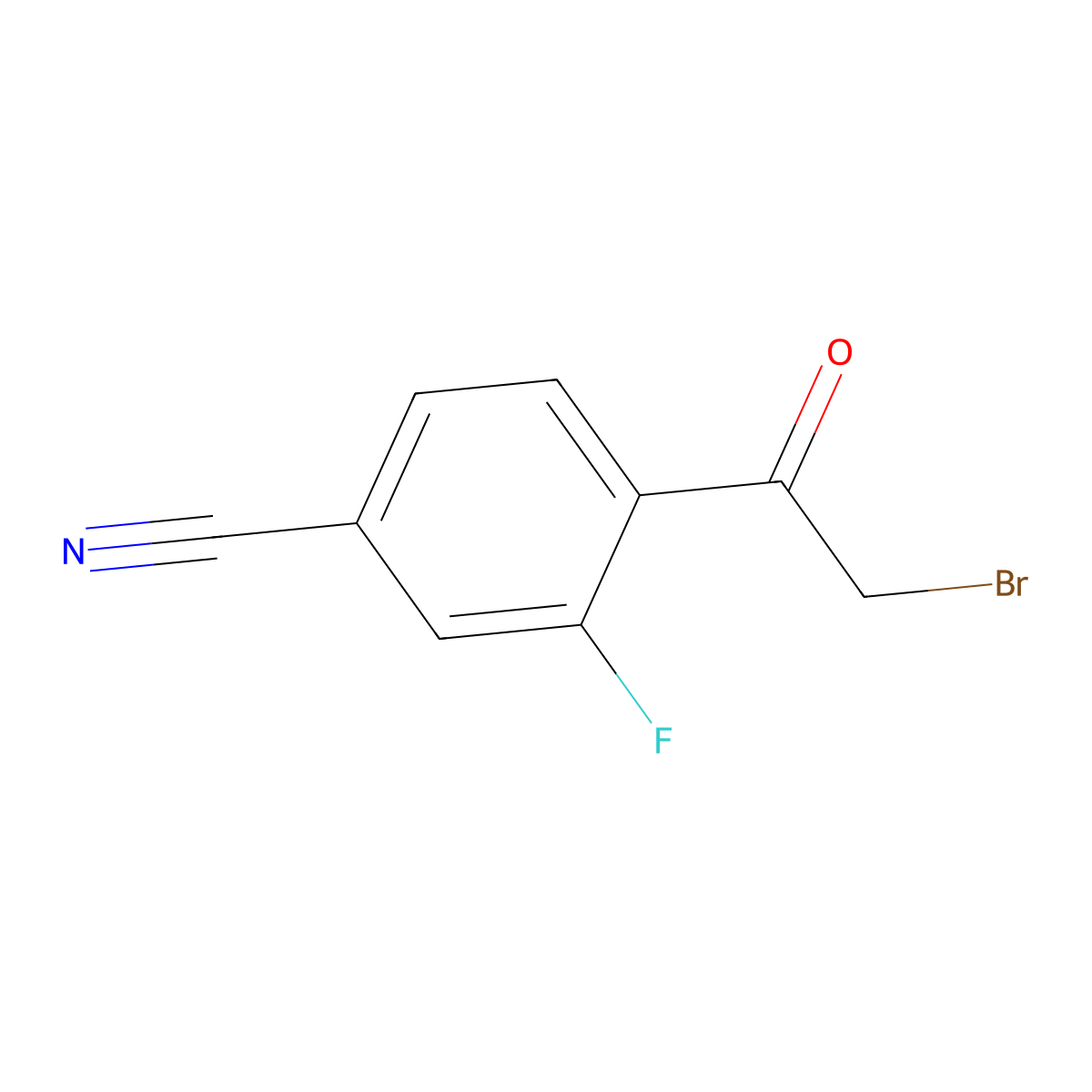4-(2-Bromoacetyl)-3-fluorobenzonitrile molecular structure, CAS 1199806-11-5