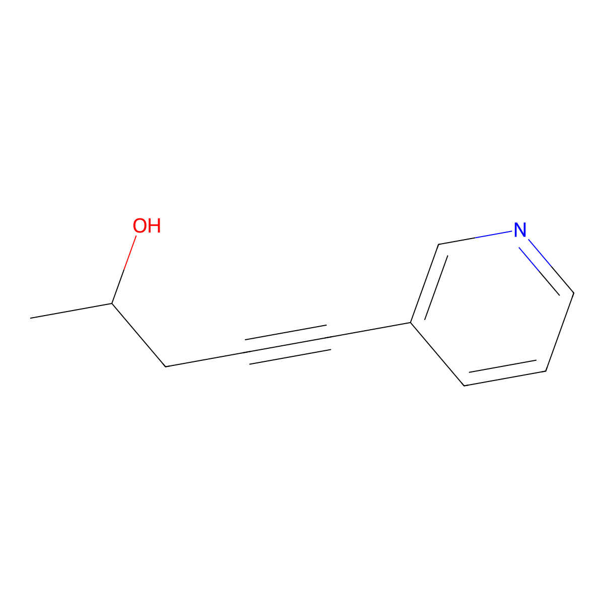 5-(Pyridin-3-yl)pent-4-yn-2-ol molecular structure, CAS 119981-03-2