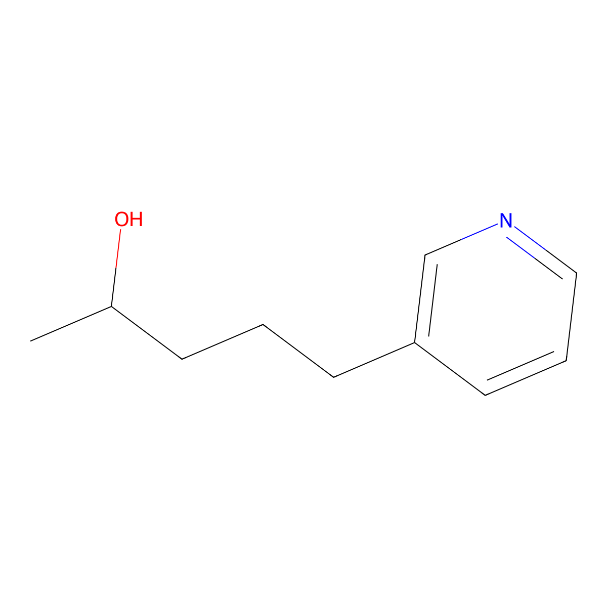 5-(Pyridin-3-yl)pentan-2-ol molecular structure, CAS 119981-04-3