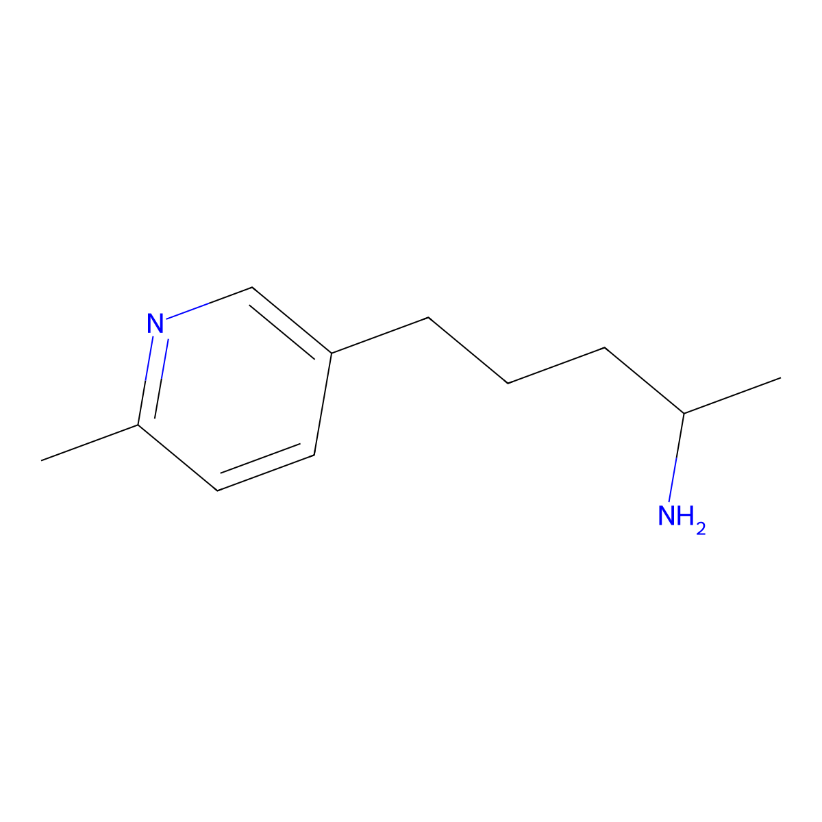 5-(6-Methyl-3-pyridyl)pentan-2-amine molecular structure, CAS 119981-23-6