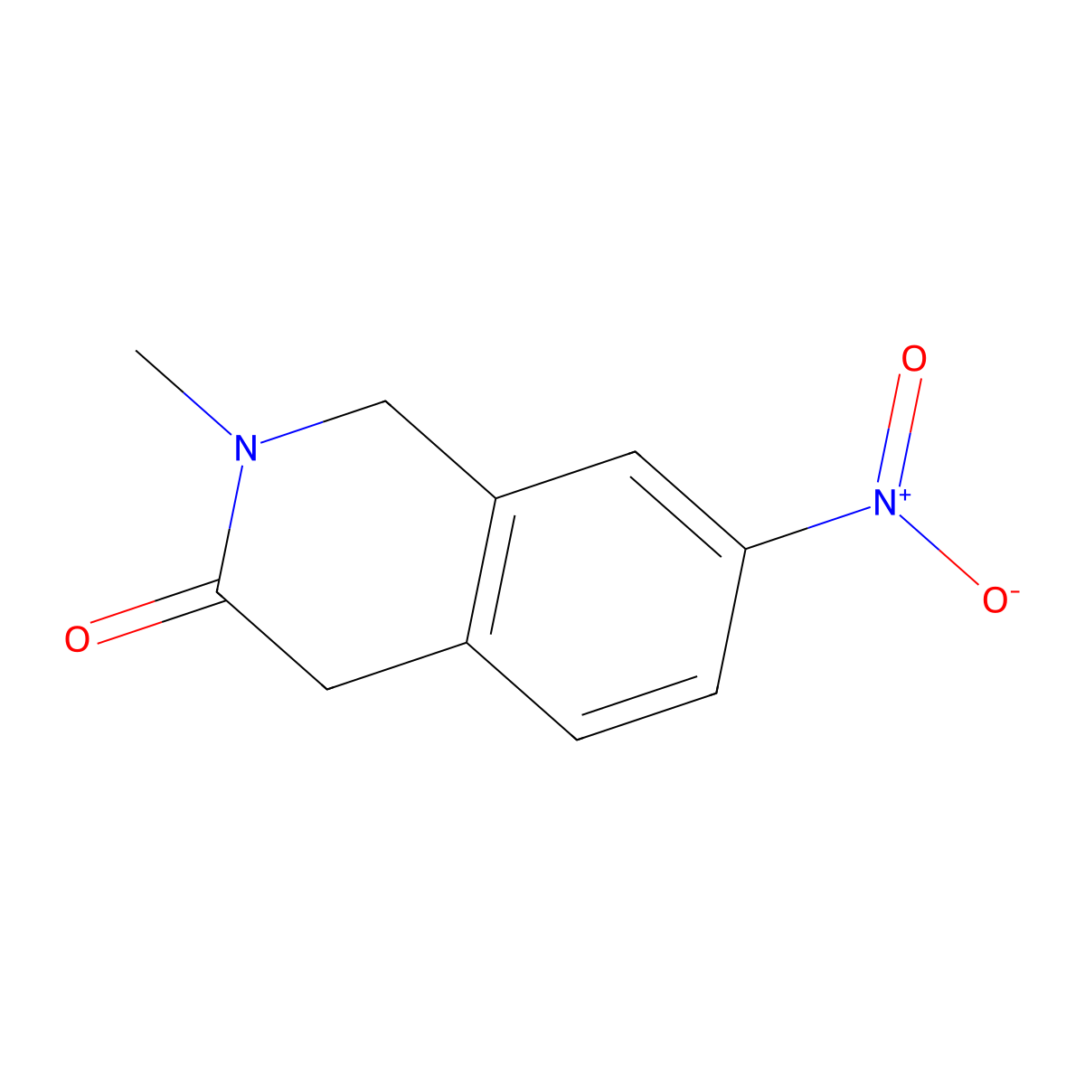 2-Methyl-7-nitro-1,2-dihydroisoquinolin-3(4H)-one molecular structure, CAS 1199813-82-5