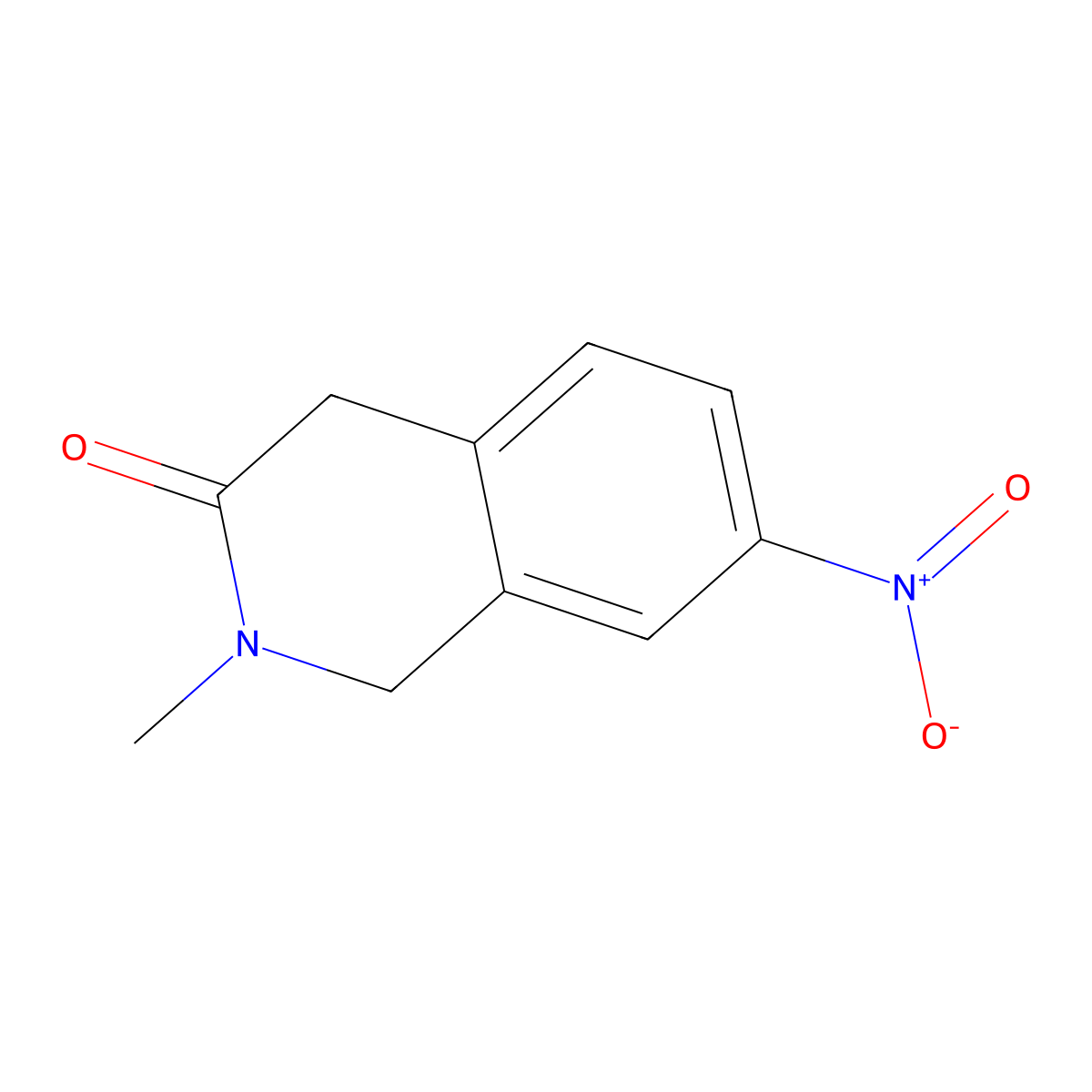 2-Methyl-7-nitro-1,2-dihydroisoquinolin-3(4H)-one molecular structure, CAS 1199813-82-5