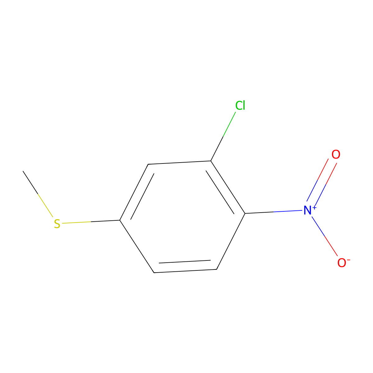 (3-Chloro-4-nitrophenyl)(methyl)sulfane molecular structure, CAS 119982-65-9