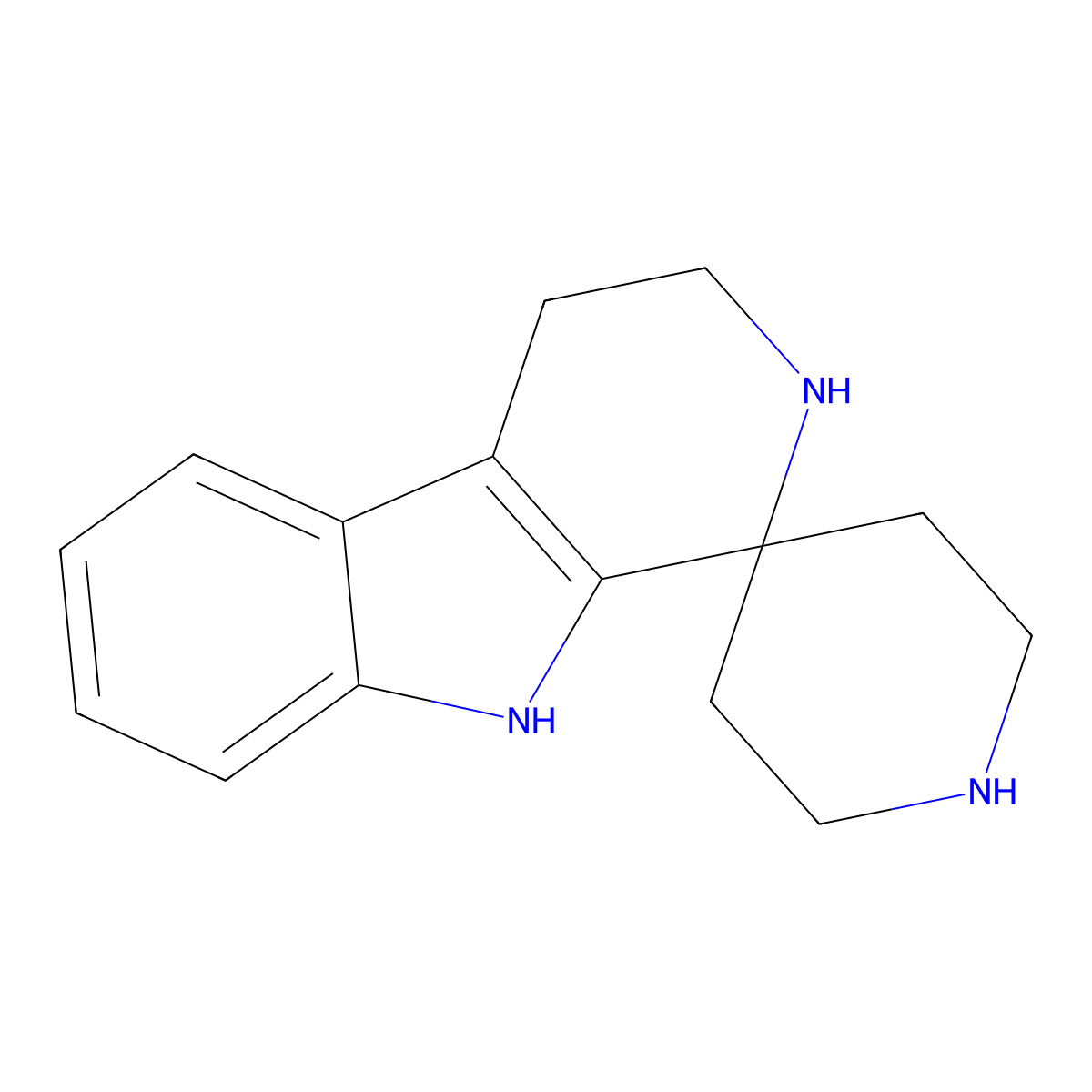 2',3',4',9'-Tetrahydrospiro[piperidine-4,1'-pyrido[3,4-b]indole] molecular structure, CAS 119990-83-9