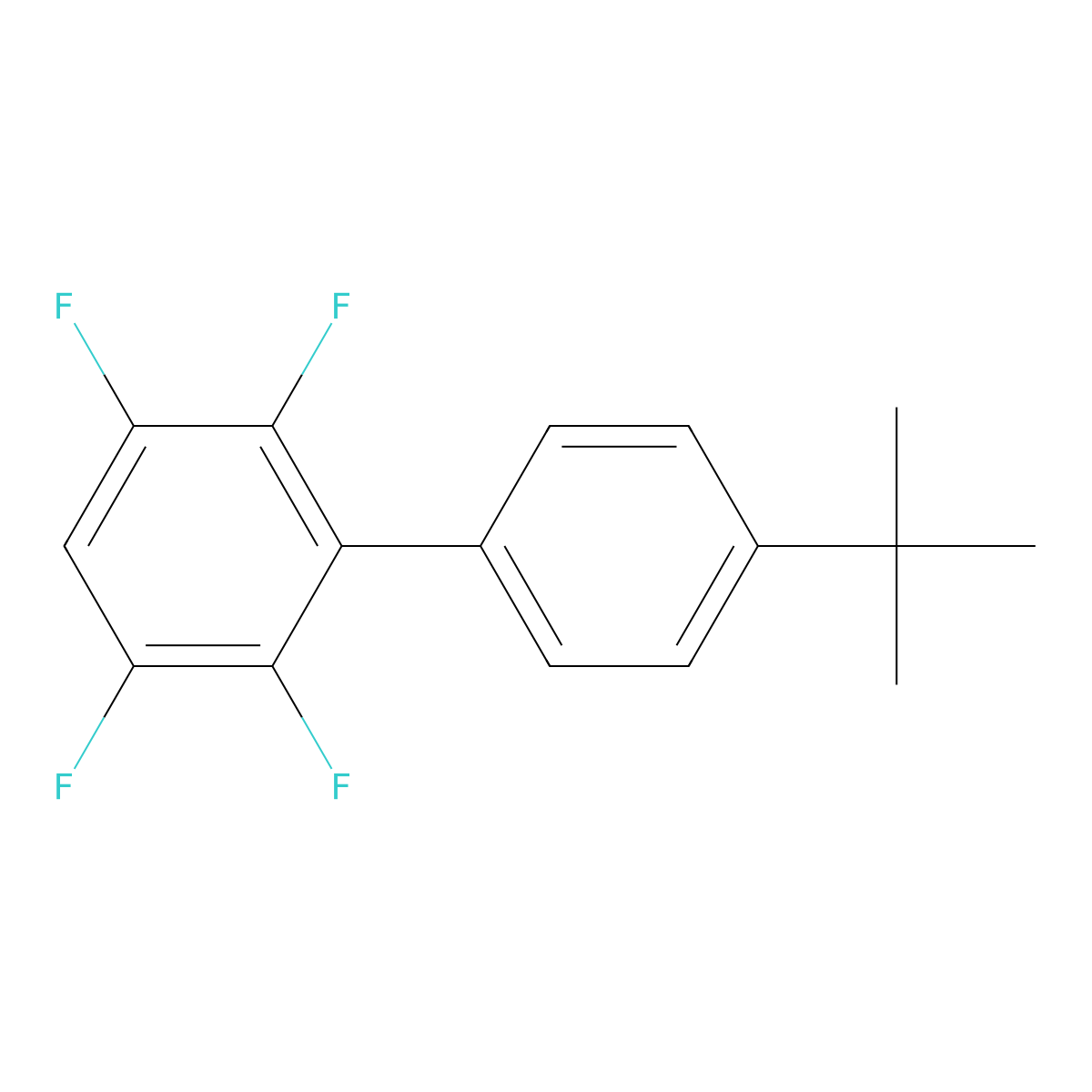 4'-(1,1-Dimethylethyl)-2,3,5,6-tetrafluoro-1,1'-biphenyl molecular structure, CAS 1199939-49-5