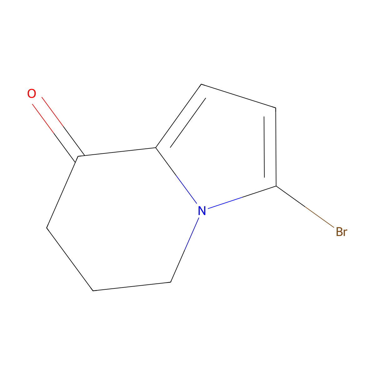 3-Bromo-6,7-dihydroindolizin-8(5H)-one molecular structure, CAS 1199971-55-5