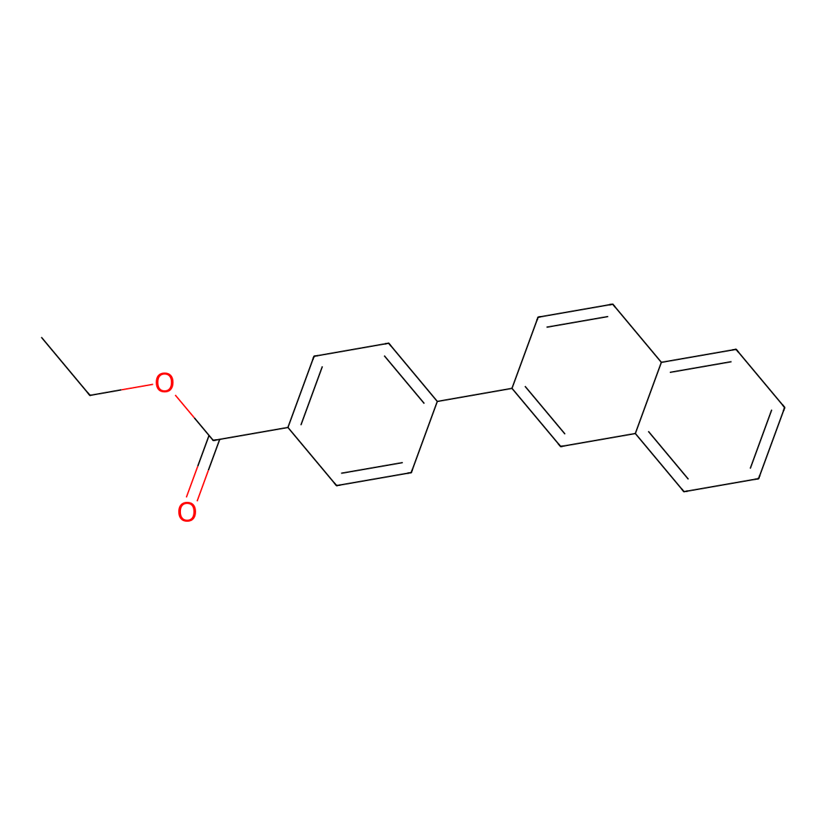 Ethyl 4-(2-naphthalenyl)benzoate molecular structure, CAS 119999-21-2