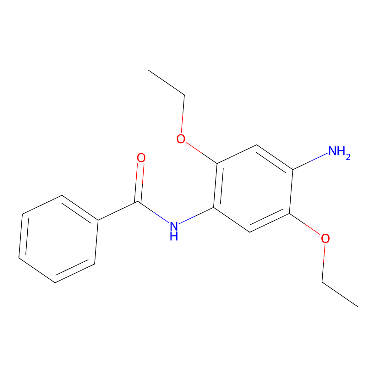 Benzamide, N-(4-amino-2,5-diethoxyphenyl)- molecular structure, CAS 120-00-3