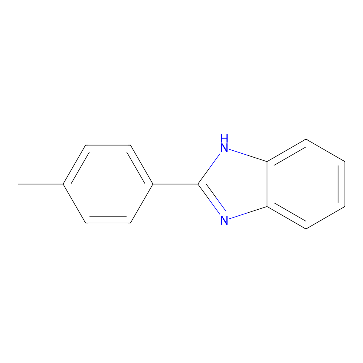 2-p-Tolyl-1H-benzoimidazole molecular structure, CAS 120-03-6