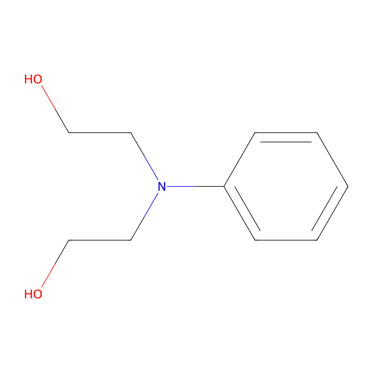 N-Phenyl diethanolamine molecular structure, CAS 120-07-0