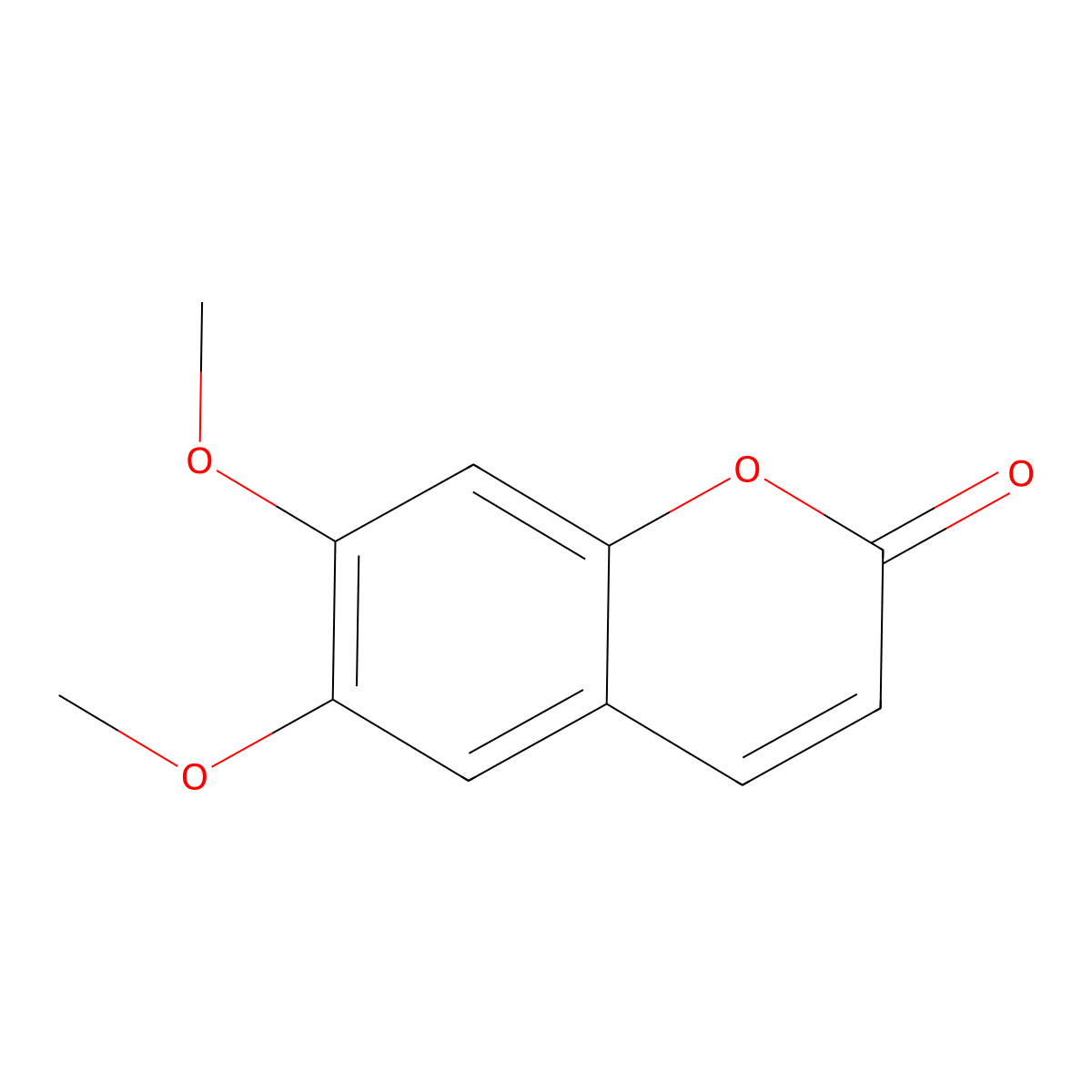 Scoparone molecular structure, CAS 120-08-1