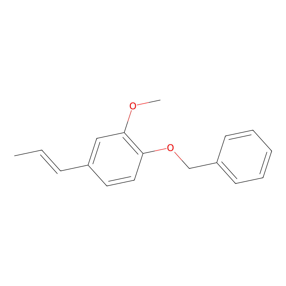 Benzyl isoeugenol molecular structure, CAS 120-11-6