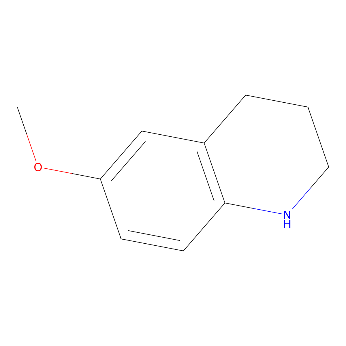 Quinoline, 1,2,3,4-tetrahydro-6-methoxy- molecular structure, CAS 120-15-0