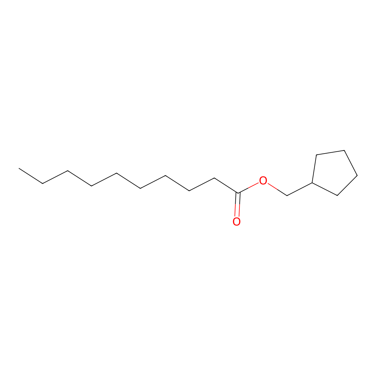 Decanoic acid cyclopentyl methyl ester molecular structure, CAS 120-19-4