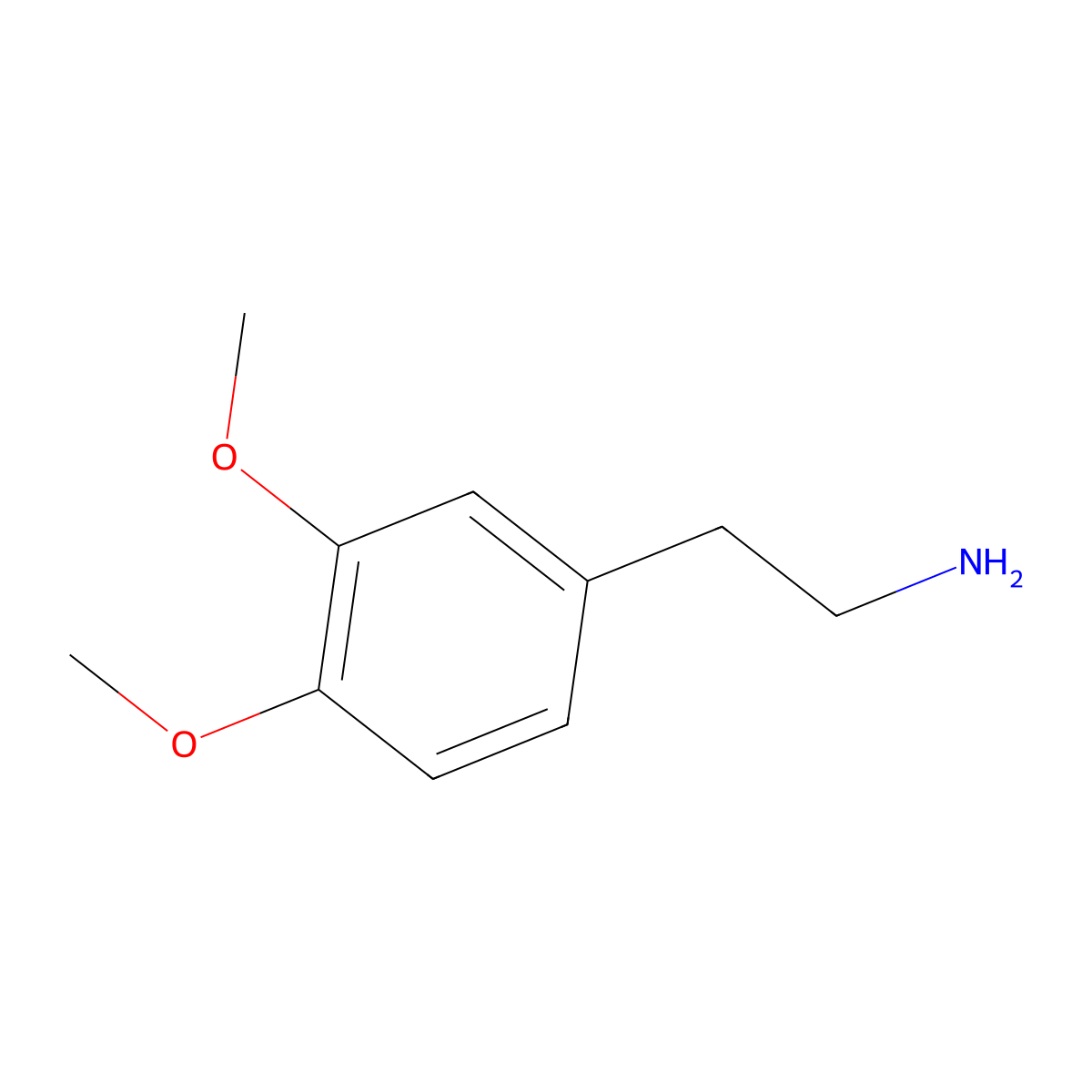 Homoveratrylamine molecular structure, CAS 120-20-7