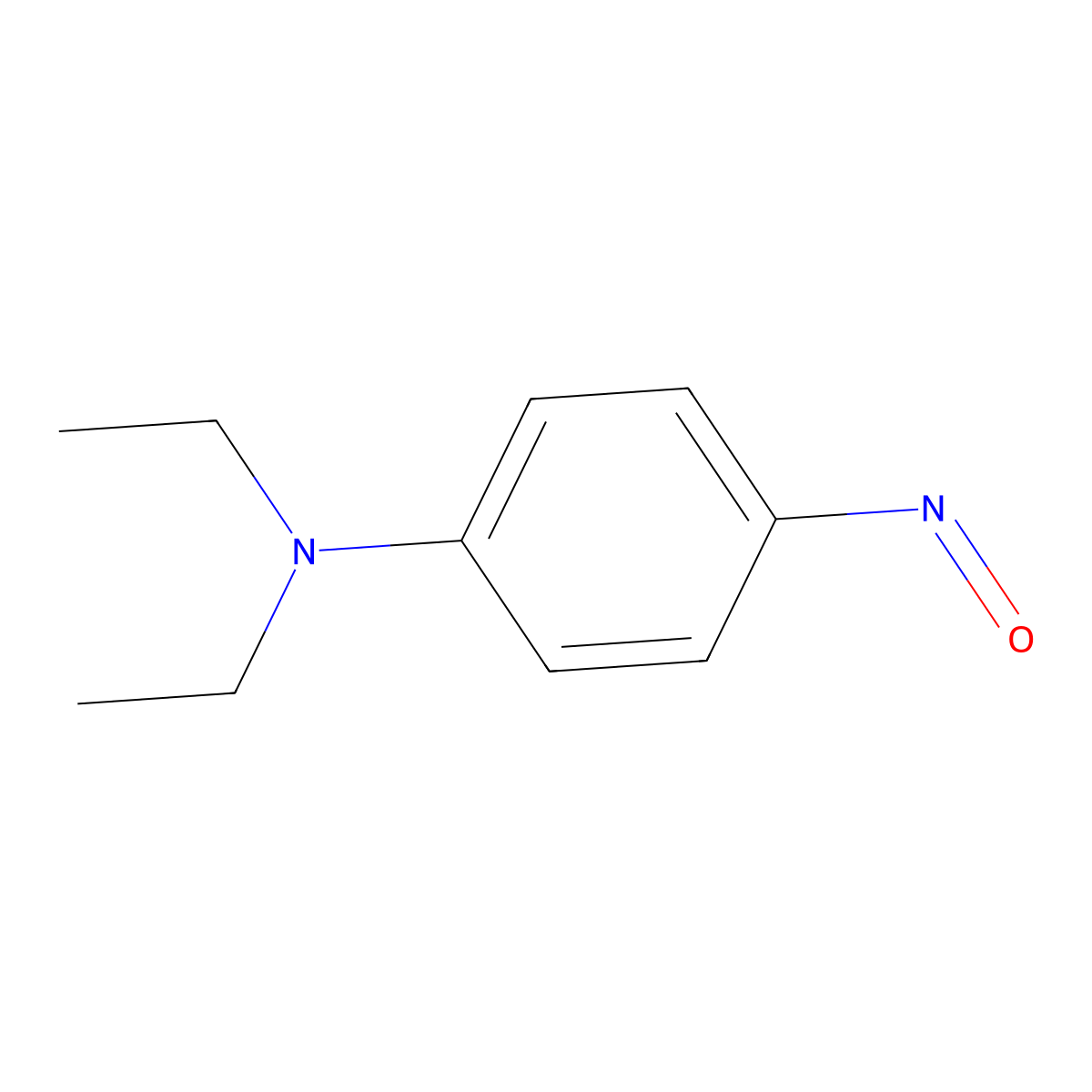 N,N-diethyl-4-nitrosoaniline molecular structure, CAS 120-22-9