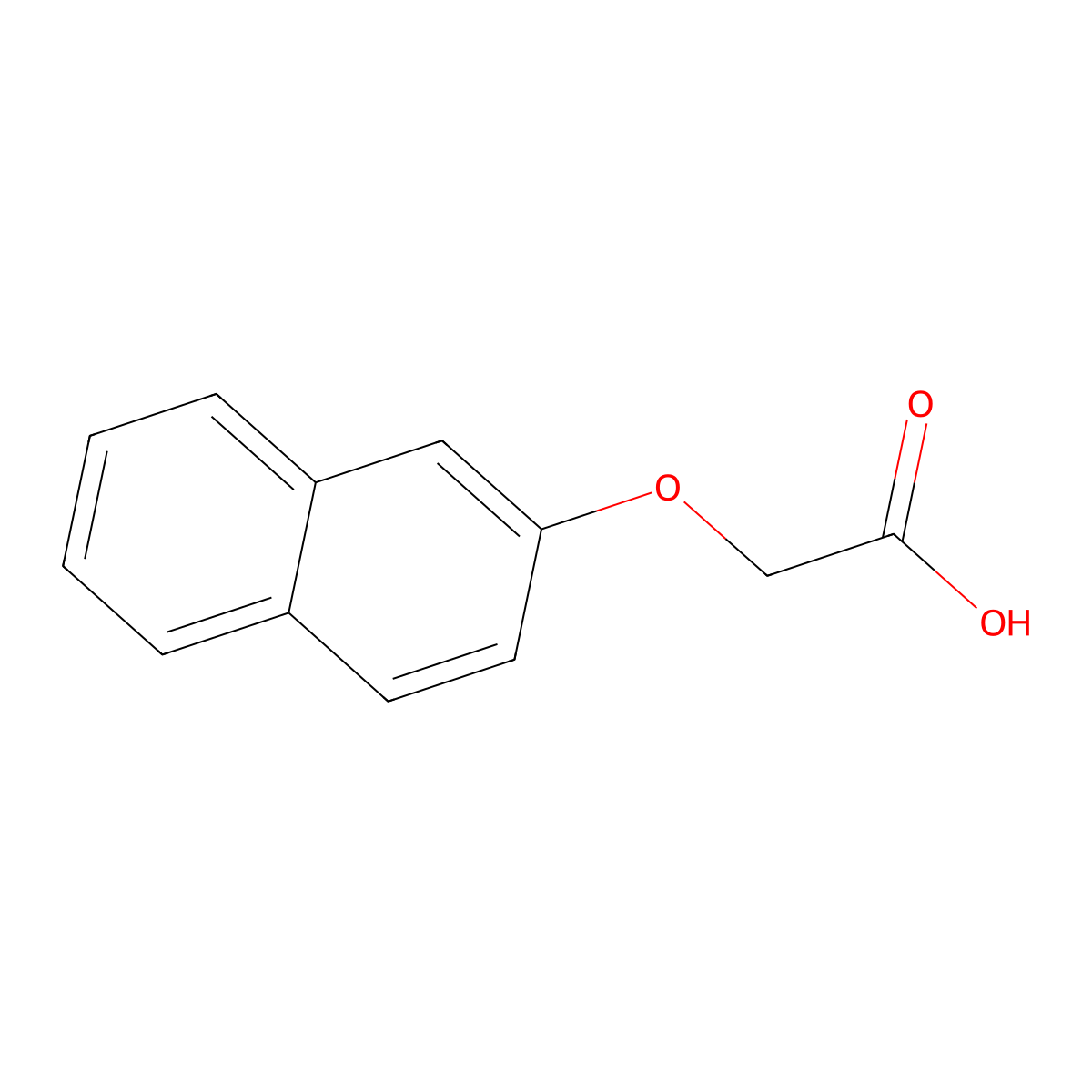 2-Naphthoxyacetic acid molecular structure, CAS 120-23-0