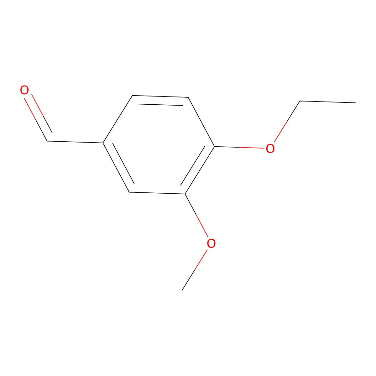 4-Ethoxy-3-methoxybenzaldehyde molecular structure, CAS 120-25-2