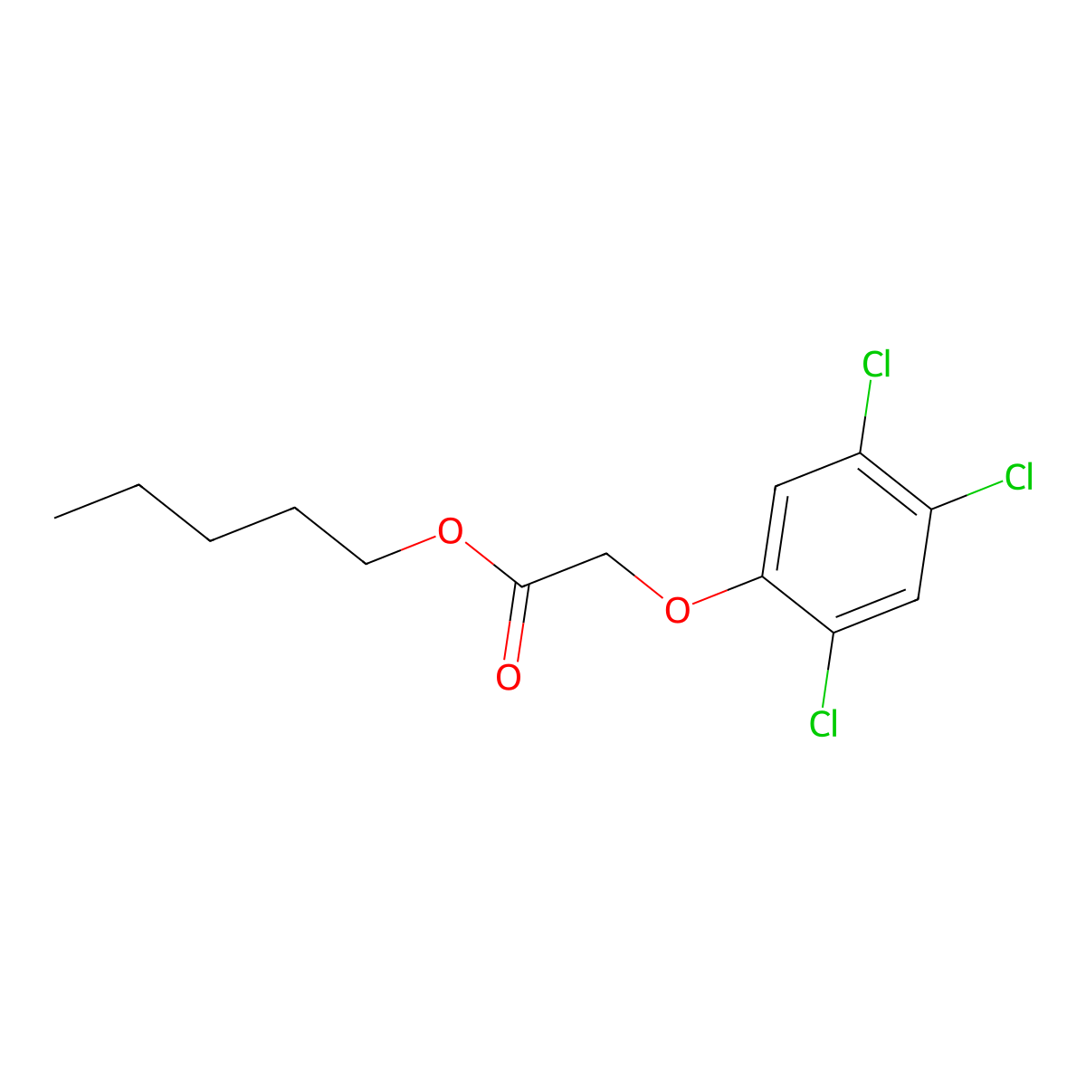 2,4,5-T-pentyl molecular structure, CAS 120-39-8