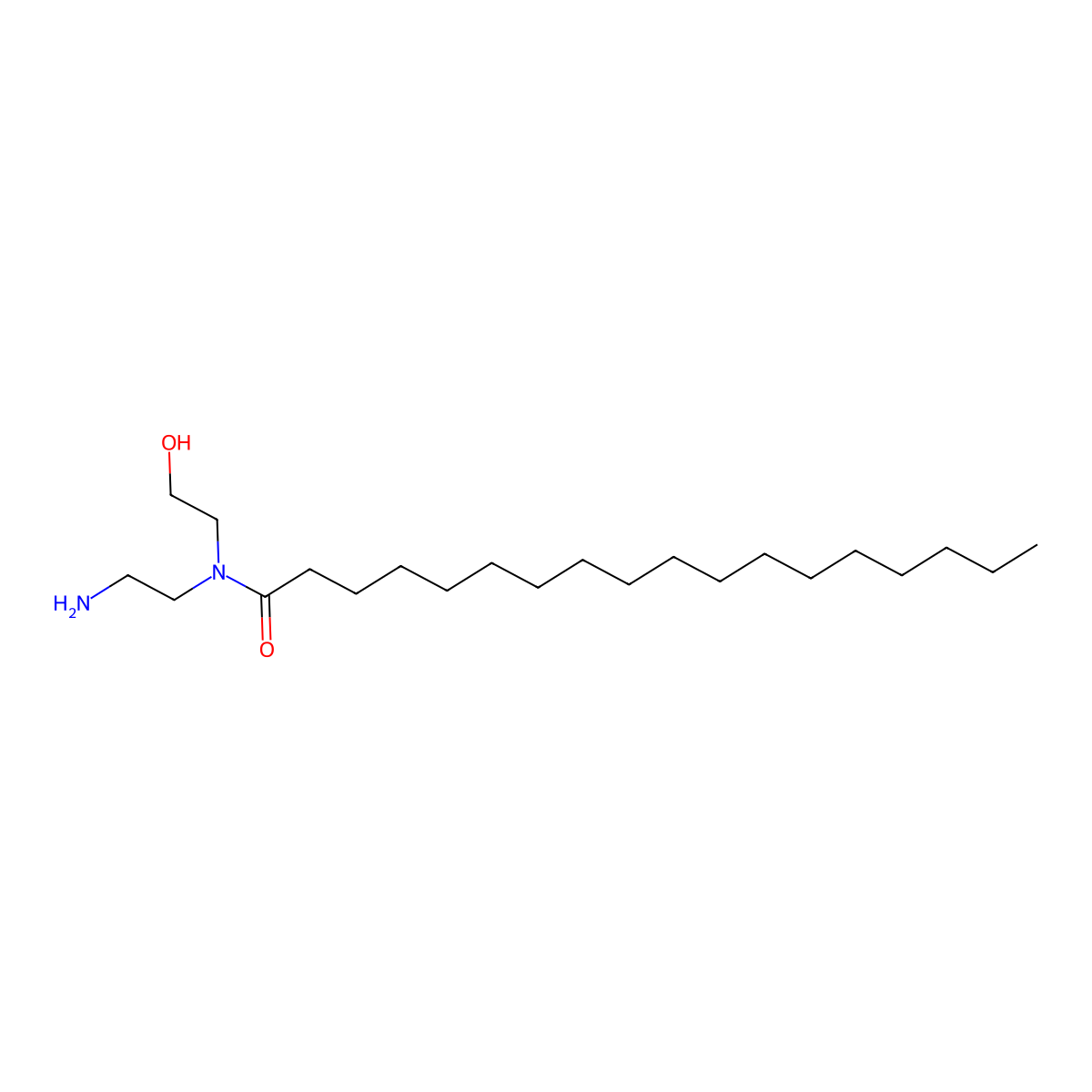Octadecanamide, N-(2-aminoethyl)-N-(2-hydroxyethyl)- molecular structure, CAS 120-41-2