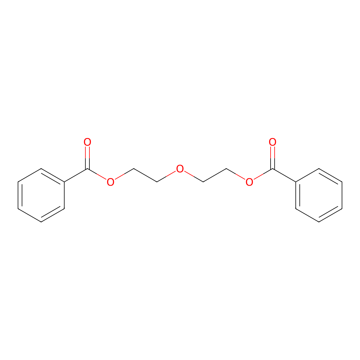 Di-O-benzoyldiethylene glycol molecular structure, CAS 120-55-8