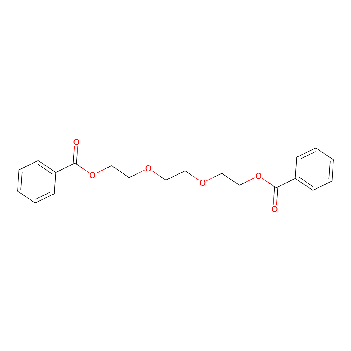 Triethylene glycol dibenzoate molecular structure, CAS 120-56-9
