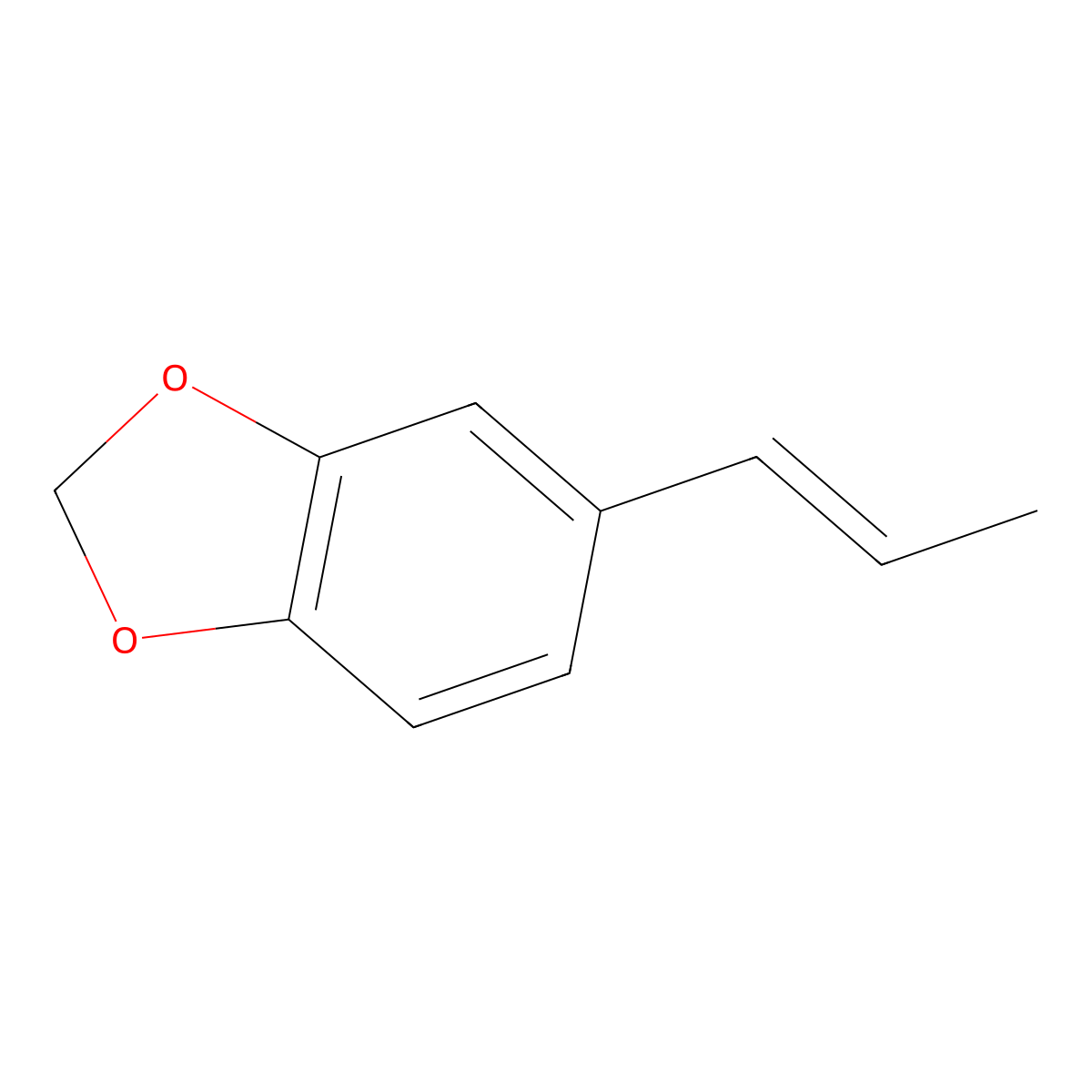 Isosafrole molecular structure, CAS 120-58-1