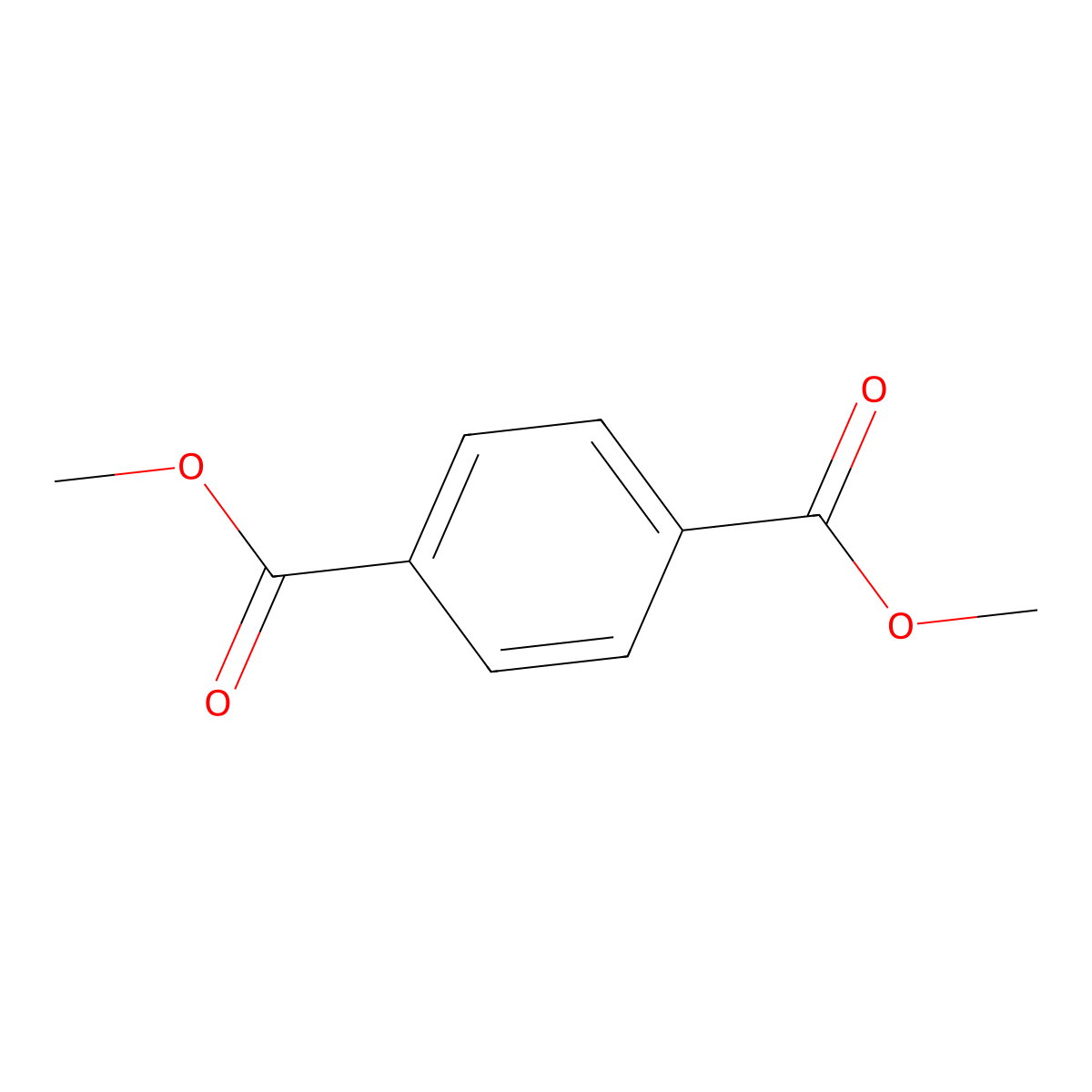 Dimethyl terephthalate molecular structure, CAS 120-61-6