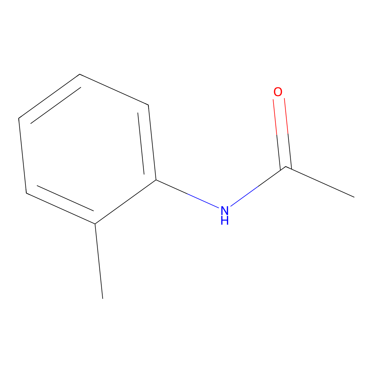 N-acetyl-o-toluidine molecular structure, CAS 120-66-1