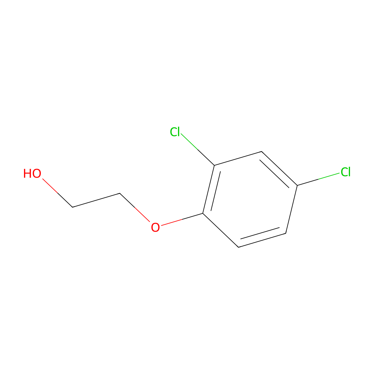 2-(2,4-Dichlorophenoxy)ethanol molecular structure, CAS 120-67-2