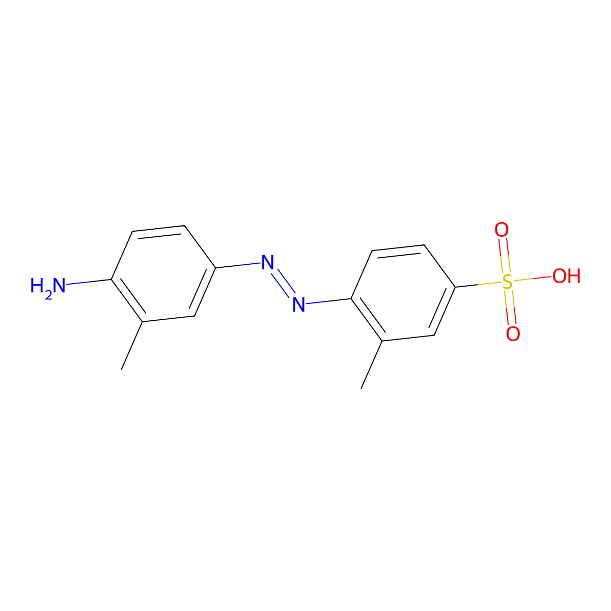 4-[2-(4-Amino-3-methylphenyl)diazenyl]-3-methylbenzenesulfonic acid molecular structure, CAS 120-68-3