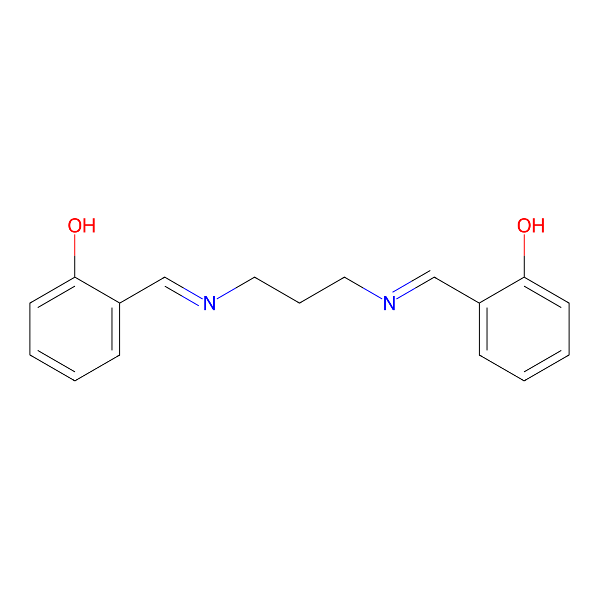 N,N'-Bis(salicylidene)-1,3-propanediamine molecular structure, CAS 120-70-7