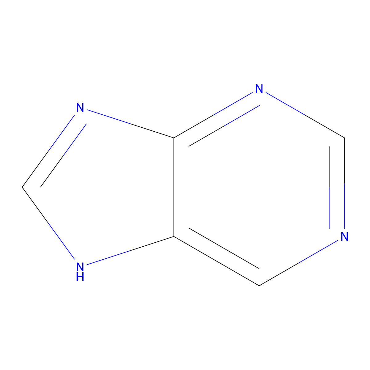 Purine molecular structure, CAS 120-73-0