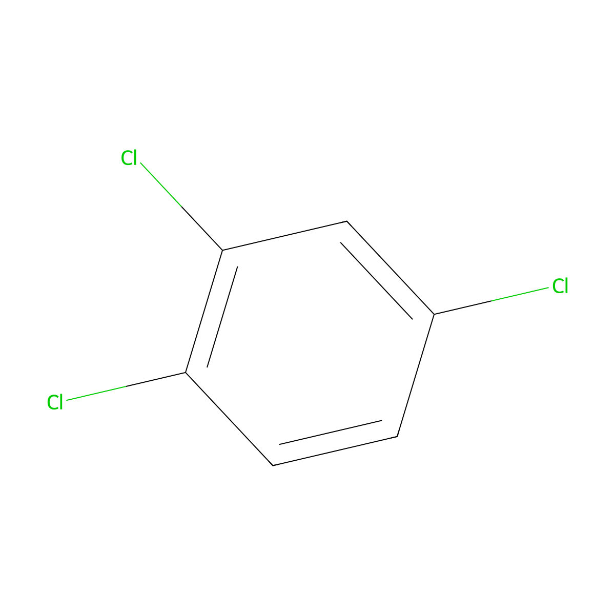1,2,4-Trichlorobenzene molecular structure, CAS 120-82-1