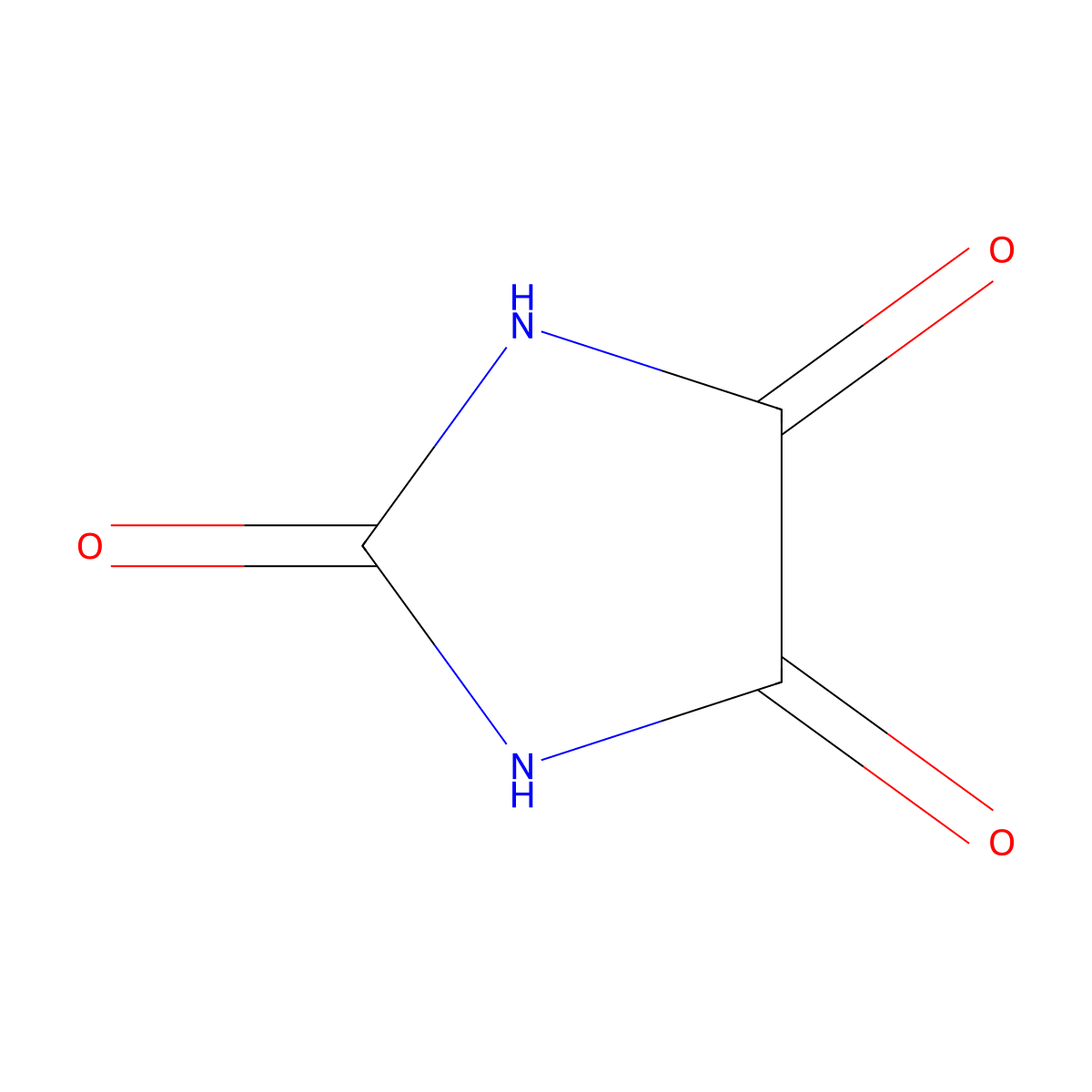 Parabanic acid molecular structure, CAS 120-89-8