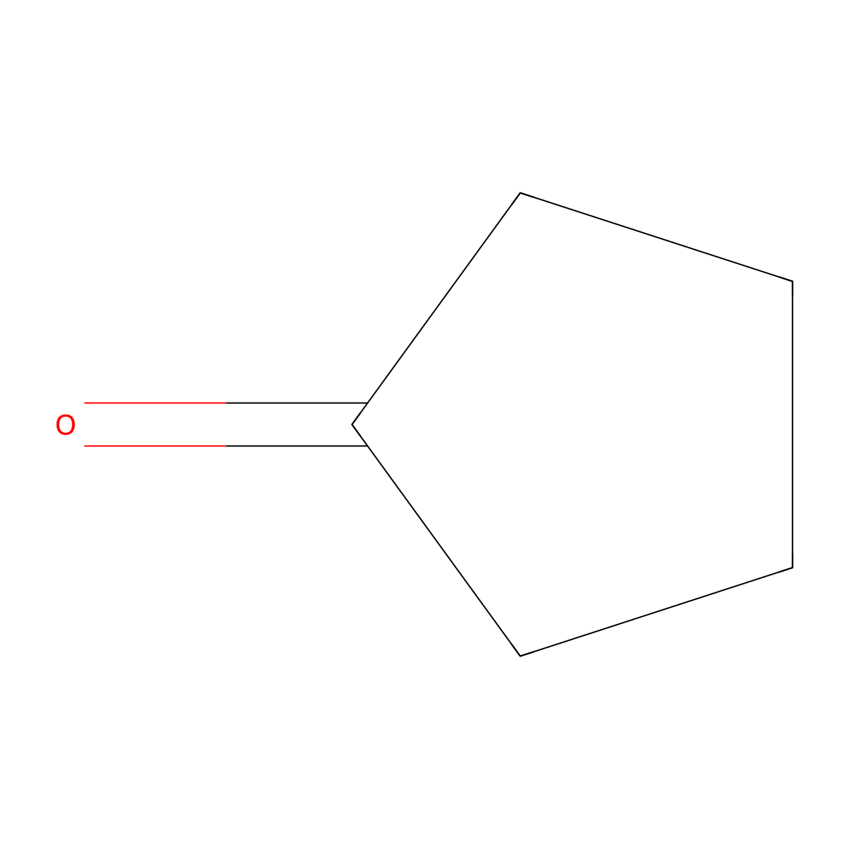Cyclopentanone molecular structure, CAS 120-92-3